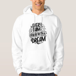 Veste À Capuche T-shirt à citation sur les rêves avec lettrage