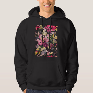 Veste À Capuche T-shirt Amoureux des jardins de l'aquarelle de cou