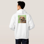 Veste À Capuche T-shirt Dachshund (Dos entier)