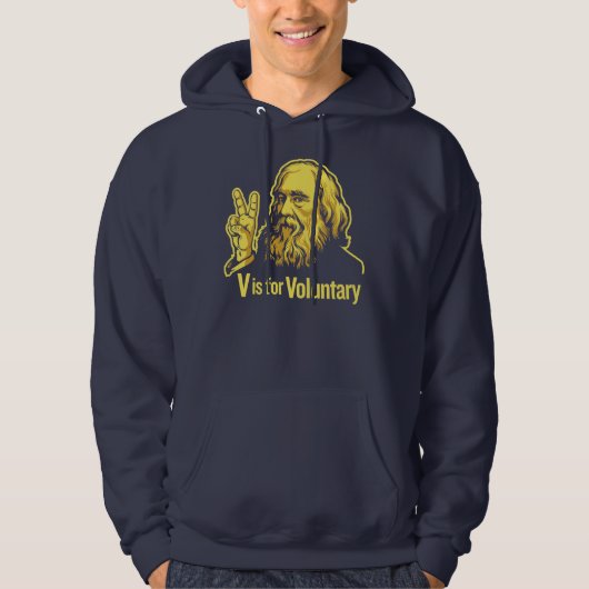 Veste À Capuche T-shirt de Lysander Spooner Voluntaryism (Devant)