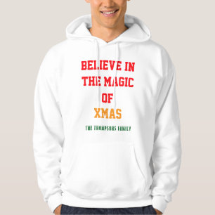 Veste À Capuche T-shirt de Noël pour hommes à capuche personnalisa