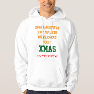 Veste À Capuche T-shirt de Noël pour hommes à capuche personnalisa