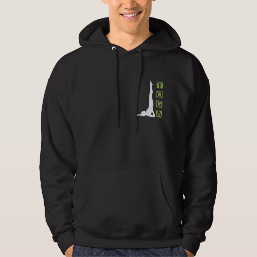 Veste À Capuche T-shirt d'obscurité de pose de yoga d'inversion (Devant)