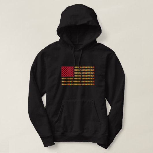 Veste À Capuche T-Shirt Drapeau Afro-Américain (Design devant)