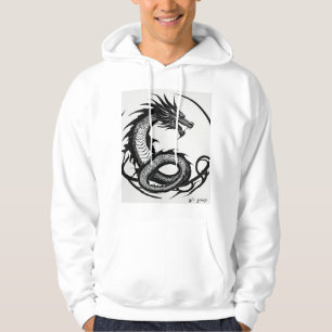 Veste À Capuche T-shirt Freedom Dove Tattoo   Serpent Noir & Blanc
