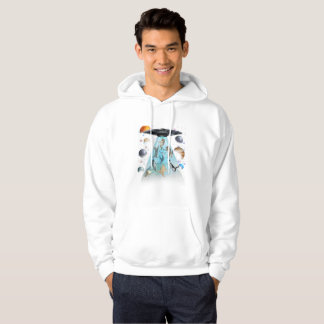 Veste À Capuche T-Shirt Galaxie Chat Nageant | Chats Astronautes M