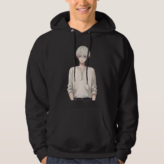 Veste À Capuche T-shirt garçon Anime (Devant)