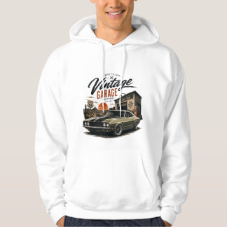 Veste À Capuche T-shirt graphique Vintage Mustang Route 66 Garage