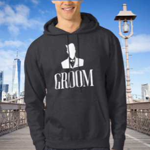 Veste À Capuche T-Shirt Groom Mode Activé – Jour de Mariage Offici