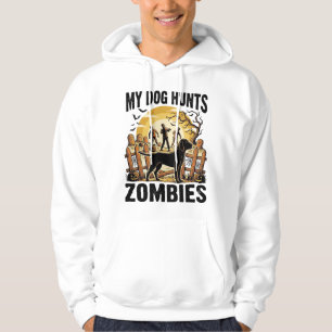 Veste À Capuche T-shirt Halloween vintage de chien de chasse aux z
