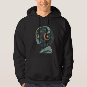 Veste À Capuche T-Shirt Illustration de tête de gamer cybernétique