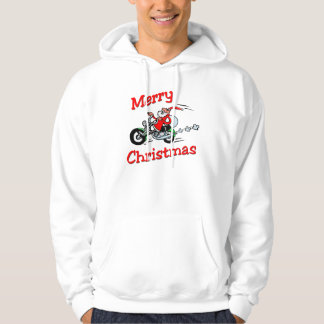 Veste À Capuche T-shirt léger Père Noël moto