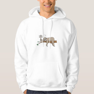 Veste À Capuche T Shirt Mignon Paresseux Endormi Drôle Paresseux F