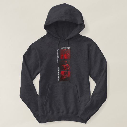 Veste À Capuche T-shirt noir foncé (Design devant)