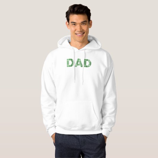 Veste À Capuche T-shirt papa vert (Devant entier)