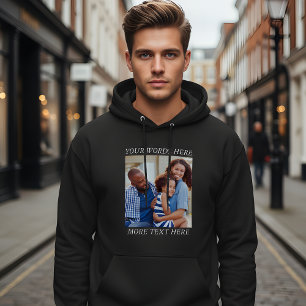 Veste À Capuche T-Shirt personnalisé avec image et texte modifiabl