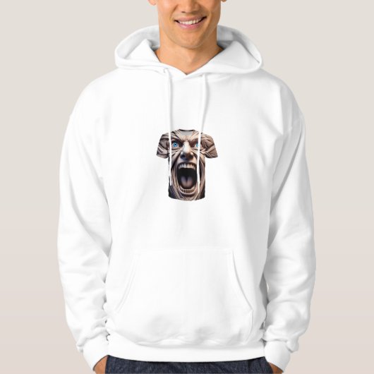Veste À Capuche T-Shirt Visage 3D - Gras Optique (Devant)