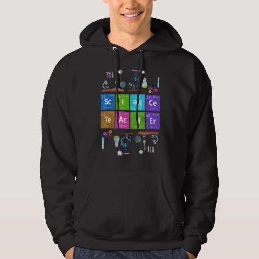 Veste À Capuche Table périodique Chimie Nerd Science Enseignant Ch (Devant)
