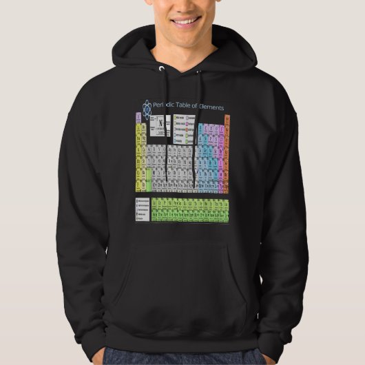 Veste À Capuche Tableau périodique des éléments pour les classique (Devant)