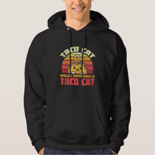 Veste À Capuche Tacocat Écrit À L'Arrière Est Tacocat Rétro Taco