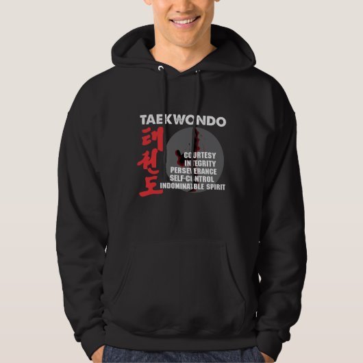 Veste À Capuche Taekwondo Tenets Martial Arts Tae kwon do (Devant)