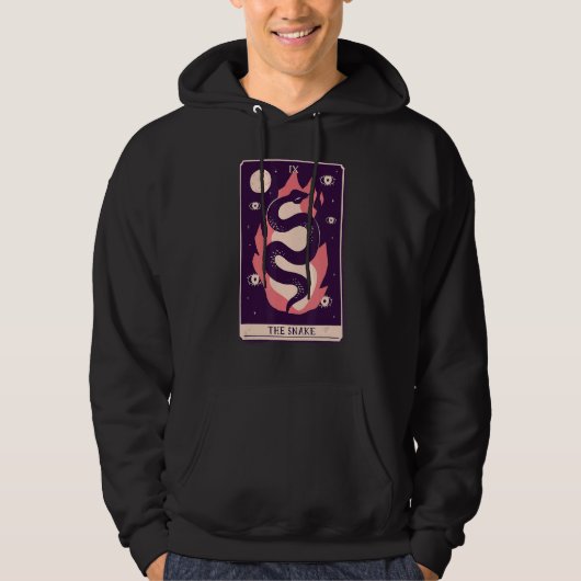 Veste À Capuche Tarot aux flammes de serpent (Devant)