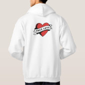 Veste À Capuche Tatouage de cœur de véritable amour | Conception d (Dos)