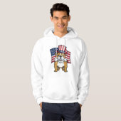 Veste À Capuche Taurillon Patriotique Avec Drapeau Vector Design_1 (Devant entier)