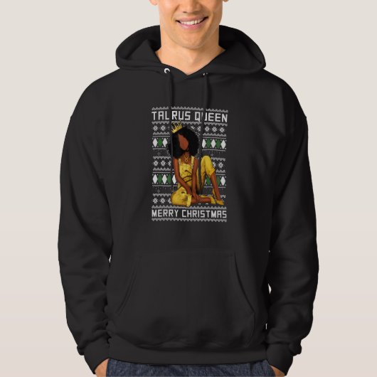 Veste À Capuche Taurus Queen Merry Christmas For Black Women (Devant)