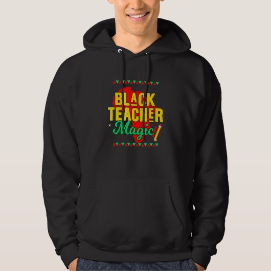 Veste À Capuche Teach Black History Month Kids Black Teacher Afric (Devant)