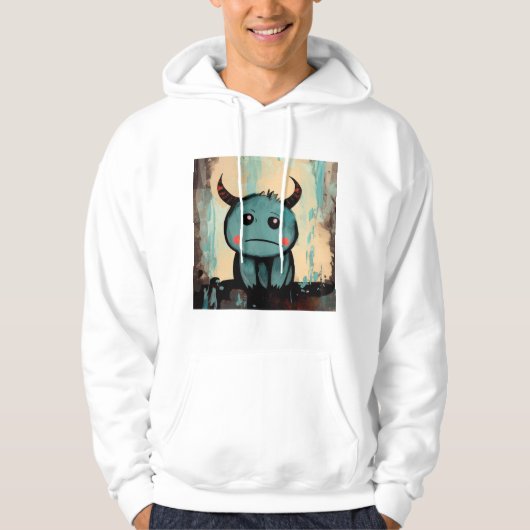 Veste À Capuche Teardrops et Cornes (Devant)