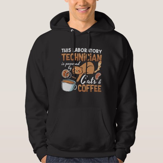 Veste À Capuche Technicien de laboratoire Cats Coffee Science Lab (Devant)