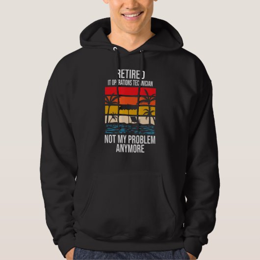 Veste À Capuche Technicien D'Exploitation Informatique Retraité Pa (Devant)