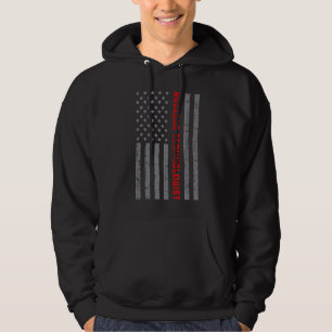 Veste À Capuche Technologue Nucléaire Vintage Drapeau Américain Ho