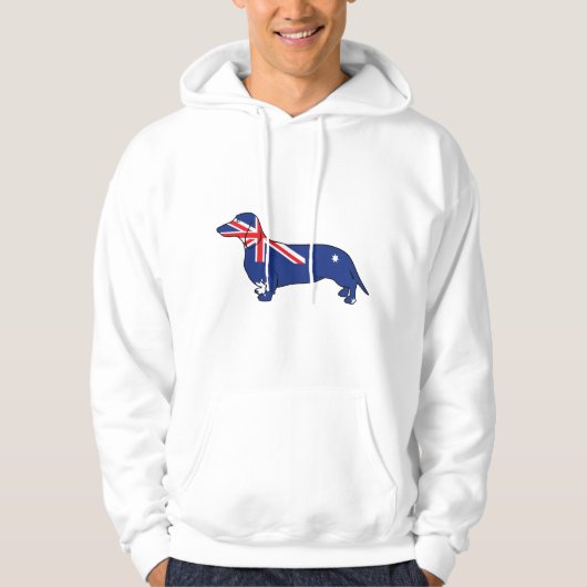 Veste À Capuche Teckel australien de drapeau (Devant)