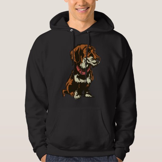Veste À Capuche Teckel Dachshund Motif (Devant)