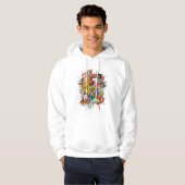 Veste À Capuche Tee-shirt de style Pop Art – Design rétro audacieu (Devant entier)