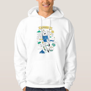 Veste À Capuche Temps d'aventure Croquis de recherche "algébriq