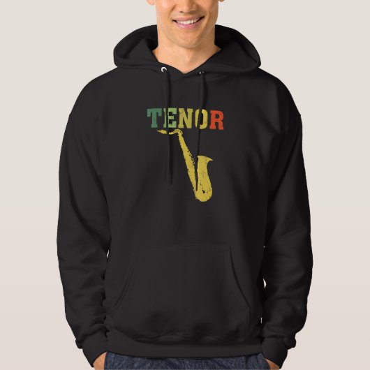 Veste À Capuche Tenor Saxophone Player Jazz (Devant)