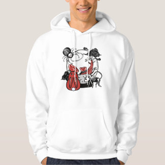 Veste À Capuche Terrarium Gothique Araignée Squelette et Lapin Rou