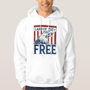 Veste À Capuche Terre des Libres - Vintage USA Eagle Graphic
