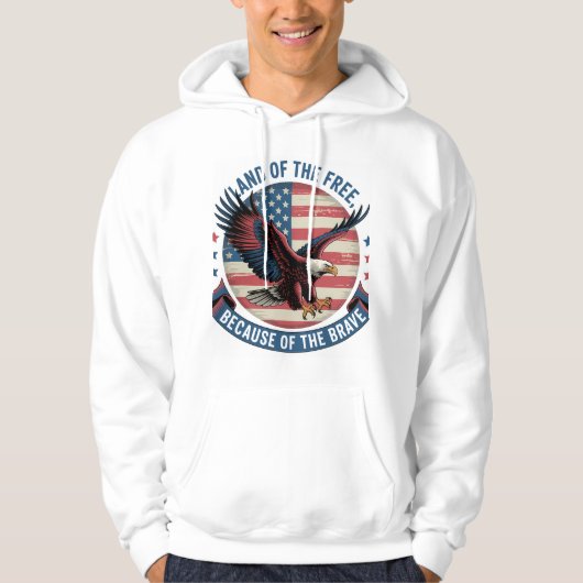 Veste À Capuche Terre du Graphique d'aigle libre (Devant)