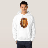 Veste À Capuche Tête de lion polygonale - Conception de puissance (Devant entier)
