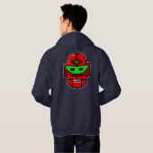 Veste À Capuche Tête robotique rétro - Customisée (Dos entier)