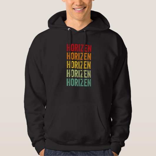 Veste À Capuche Texte Arc-en-ciel de Crypto Horizen (Devant)