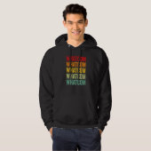 Veste À Capuche Texte arc-en-ciel du comté de Whatcom Washington (Devant entier)
