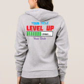 Veste À Capuche Texte Level Up avec progression de chargement vert (Dos)