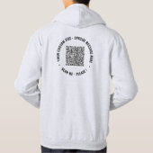 Veste À Capuche Texte personnalisé d'information de scan de code Q (Dos)