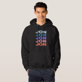 Veste À Capuche Texte répété moderne Jon (Devant entier)