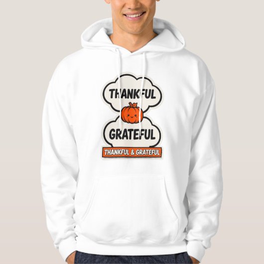 Veste À Capuche Thankful Grateful Blessed Comic Tee (Devant)